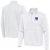 New York Rangers Antigua Twist Quarter-Zip Pullover Jacket - White | NHL Lifestyle