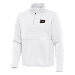 Philadelphia Flyers Antigua Twist Quarter-Zip Pullover Jacket - White | NHL sale