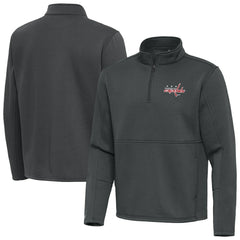 Washington Capitals Antigua Twist Quarter-Zip Pullover Jacket - Pewter | NHL discount