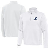 Tampa Bay Lightning Antigua Twist Quarter-Zip Pullover Jacket - White | NHL Lifestyle
