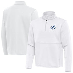 Tampa Bay Lightning Antigua Twist Quarter-Zip Pullover Jacket - White | NHL Lifestyle