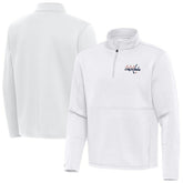 Washington Capitals Antigua Twist Quarter-Zip Pullover Jacket - White | NHL Clearance