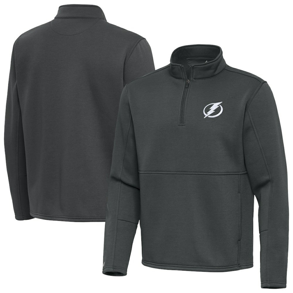 Tampa Bay Lightning Antigua Twist Quarter-Zip Pullover Jacket - Pewter | NHL online