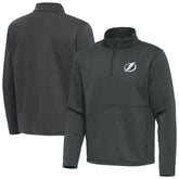 Tampa Bay Lightning Antigua Twist Quarter-Zip Pullover Jacket - Pewter | NHL online