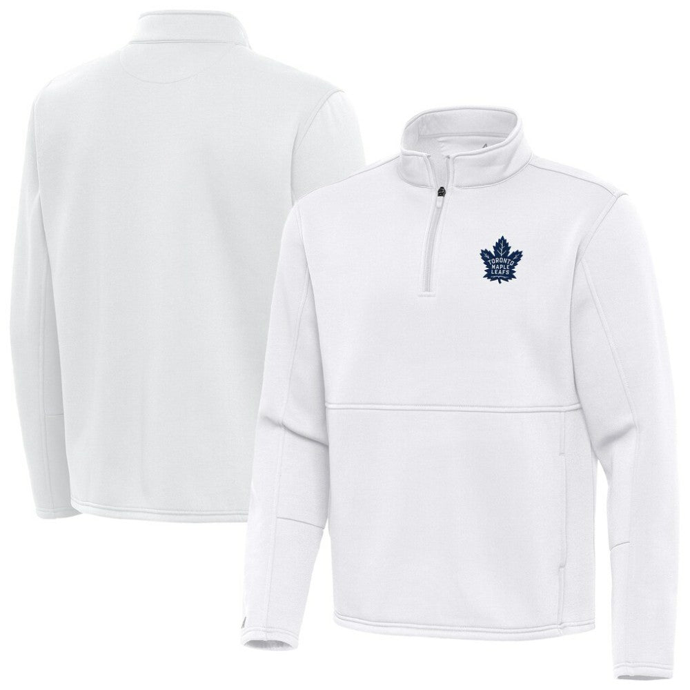 Toronto Maple Leafs Antigua Twist Quarter-Zip Pullover Jacket - White | NHL discount