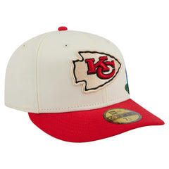 Kansas City Chiefs New Era Tonal Floral 59FIFTY Fitted Hat - Cream/Red - NFL
