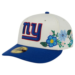 New York Giants New Era Tonal Floral 59FIFTY Fitted Hat - Cream/Royal - NFL
