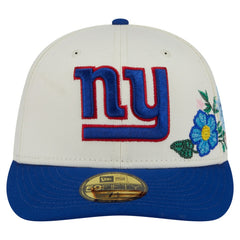 New York Giants New Era Tonal Floral 59FIFTY Fitted Hat - Cream/Royal - NFL