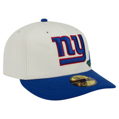 New York Giants New Era Tonal Floral 59FIFTY Fitted Hat - Cream/Royal - NFL