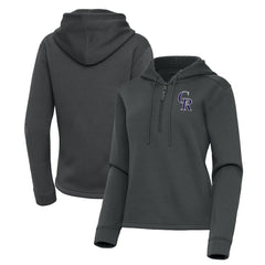 Colorado Rockies Antigua Women's Contemporary Quarter-Zip Hoodie Discount