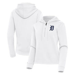Detroit Tigers Antigua Women's Contemporary Quarter-Zip Hoodie Discount