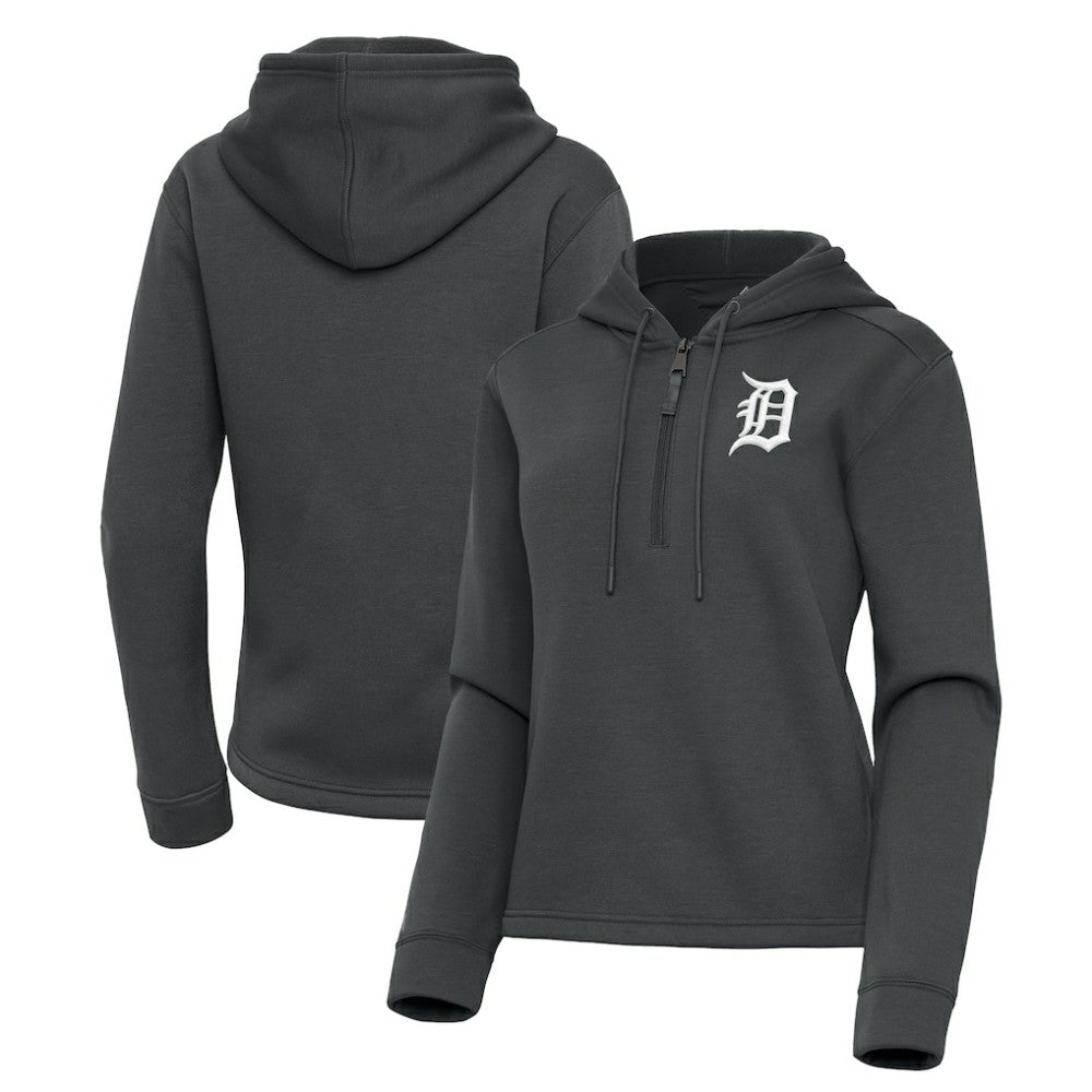 Detroit Tigers Antigua Women's Contemporary Quarter-Zip Hoodie for sale