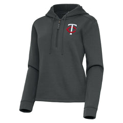 Minnesota Twins Antigua Women's Contemporary Quarter-Zip Hoodie Outlet