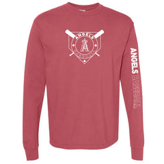 Los Angeles Angels Soft as a Grape Women's Pigment Dye Long Sleeve T-Shirt Online