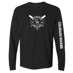 Colorado Rockies Soft as a Grape Women's Pigment Dye Long Sleeve T-Shirt Online