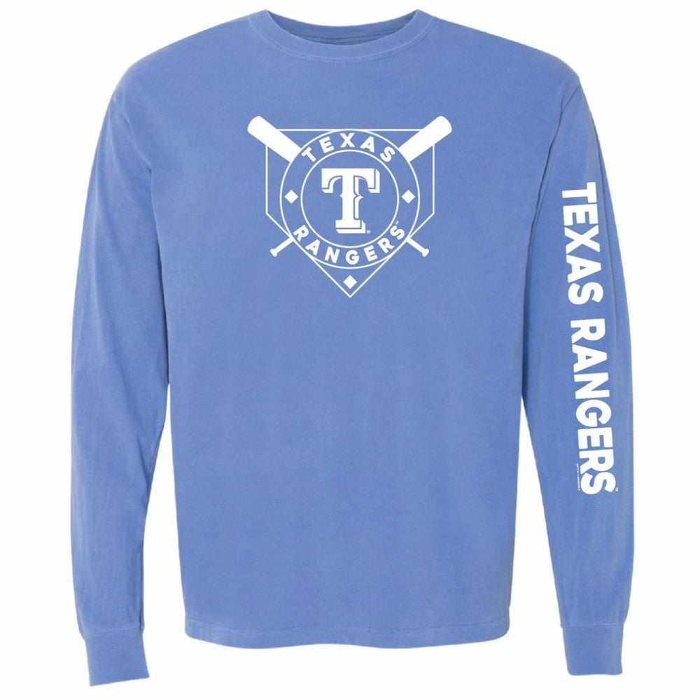 Texas Rangers Soft as a Grape Women's Pigment Dye Long Sleeve T-Shirt Online