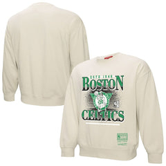 Mitchell & Ness Boston Celtics Women's Oversprayed Pullover Sweatshirt Cream