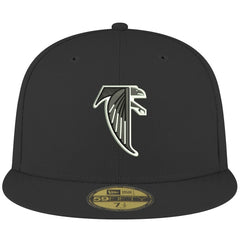 Atlanta Falcons New Era Omaha Throwback 59FIFTY Fitted Hat - Black - NFL