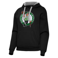 Boston Celtics Antigua Women's Victory Pullover Hoodie Black