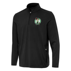 Boston Celtics Antigua Perilous Quarter-Zip Sweatshirt Black