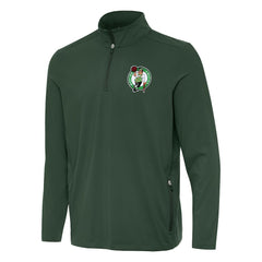 Boston Celtics Antigua Perilous Quarter-Zip Sweatshirt Hunter Green