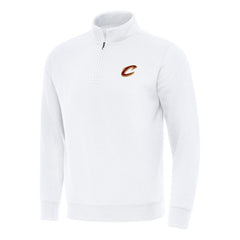 Cleveland Cavaliers Antigua Victory Quarter-Zip Mock Sweatshirt White