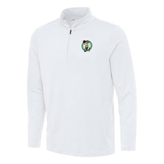 Boston Celtics Antigua Reprocess Quarter-Zip Top White