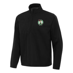 Boston Celtics Antigua Brisk Quarter-Zip Windbreaker Black