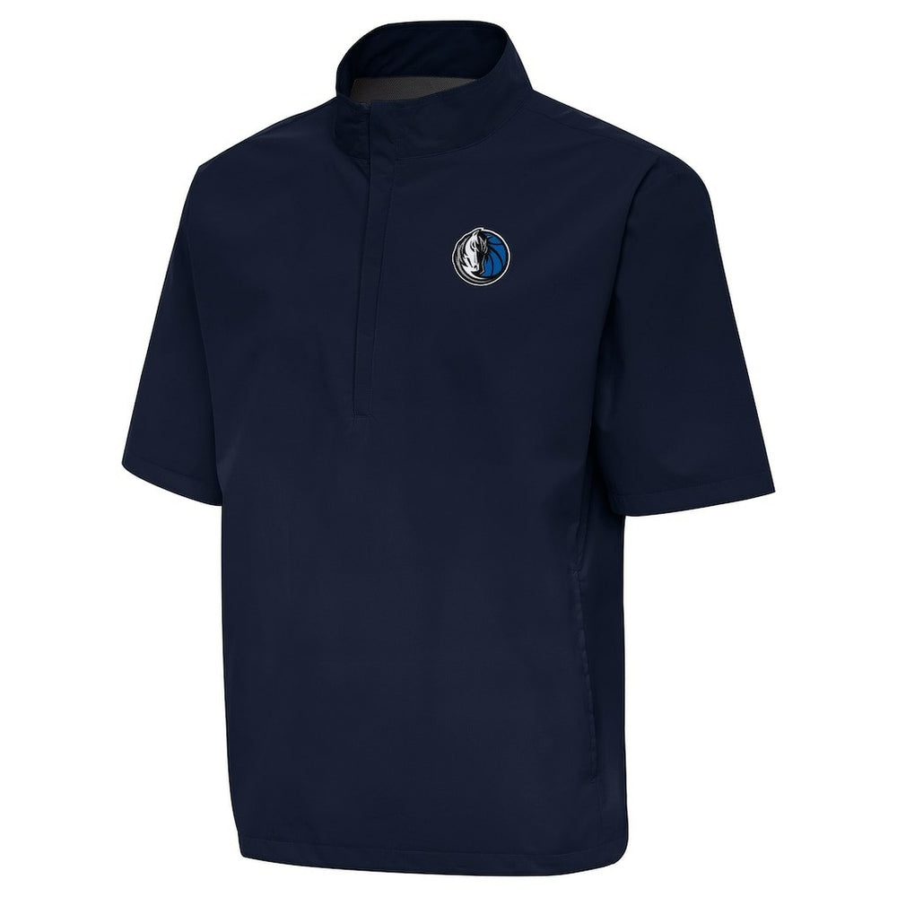 Dallas Mavericks Antigua Brisk Quarter-Zip Windbreaker Navy
