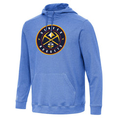 Denver Nuggets Antigua Cloud Pullover Hoodie Heather Blue
