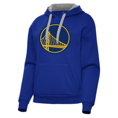 Golden State Warriors Antigua Women's Victory Pullover Hoodie Royal