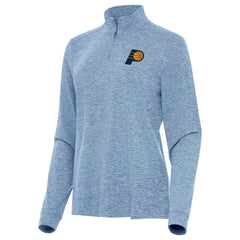 Indiana Pacers Antigua Women's Mentor Quarter-Zip Mock Long Sleeve Top Heather Aqua