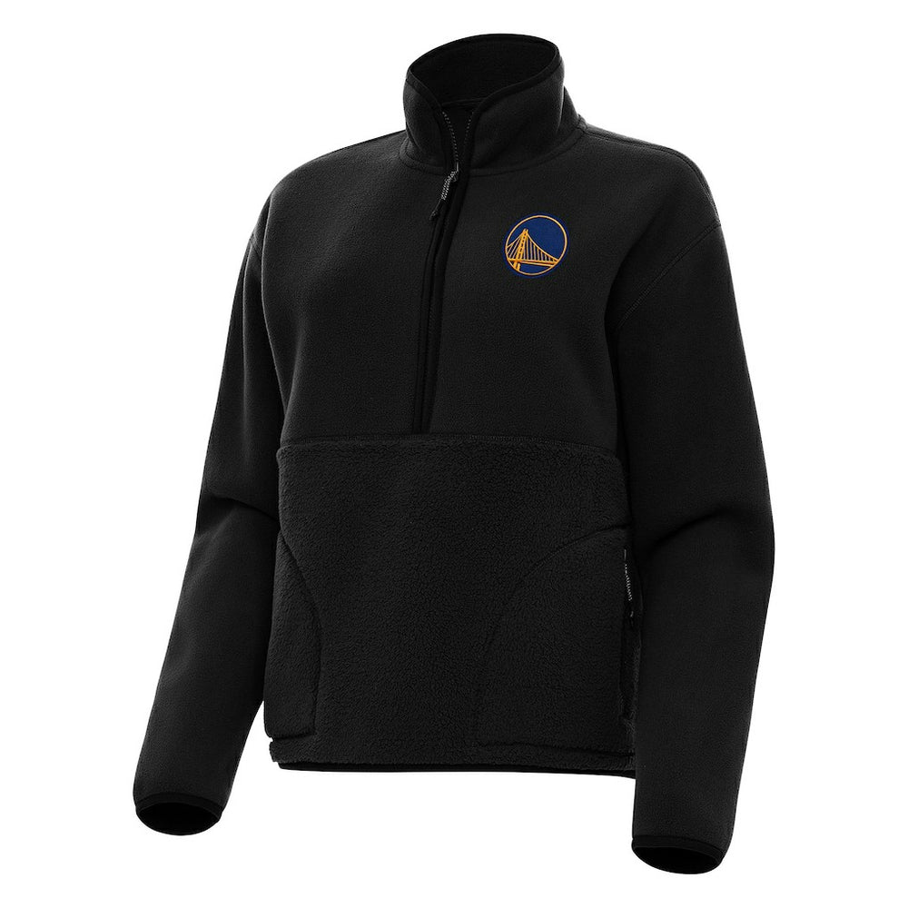 Golden State Warriors Antigua Women's Figure Half-Zip Pullover Sweatshirt Black