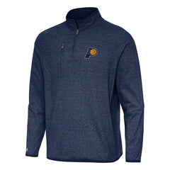 Indiana Pacers Antigua Certain Quarter-Zip Tri-Blend Sweatshirt Heather Navy