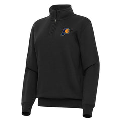 Indiana Pacers Antigua Women's Victory Quarter-Zip Sweatshirt Black