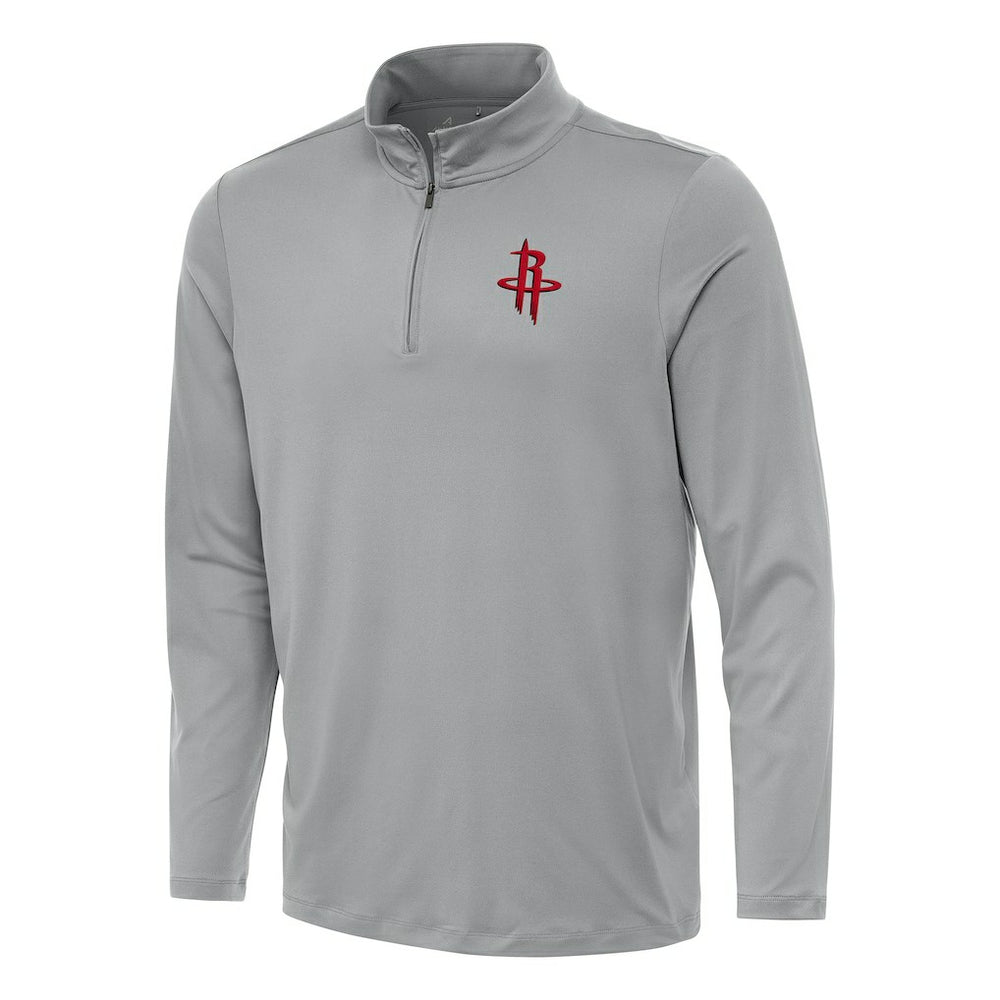 Houston Rockets Antigua Reprocess Quarter-Zip Top Gray