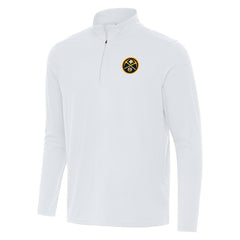 Denver Nuggets Antigua Intent Quarter-Zip Top White