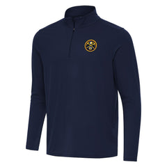 Denver Nuggets Antigua Intent Quarter-Zip Top Navy