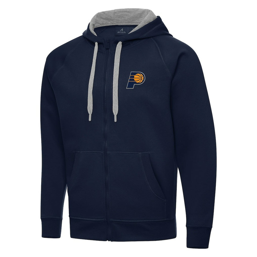 Indiana Pacers Antigua Big & Tall Victory Full-Zip Hoodie Jacket Navy