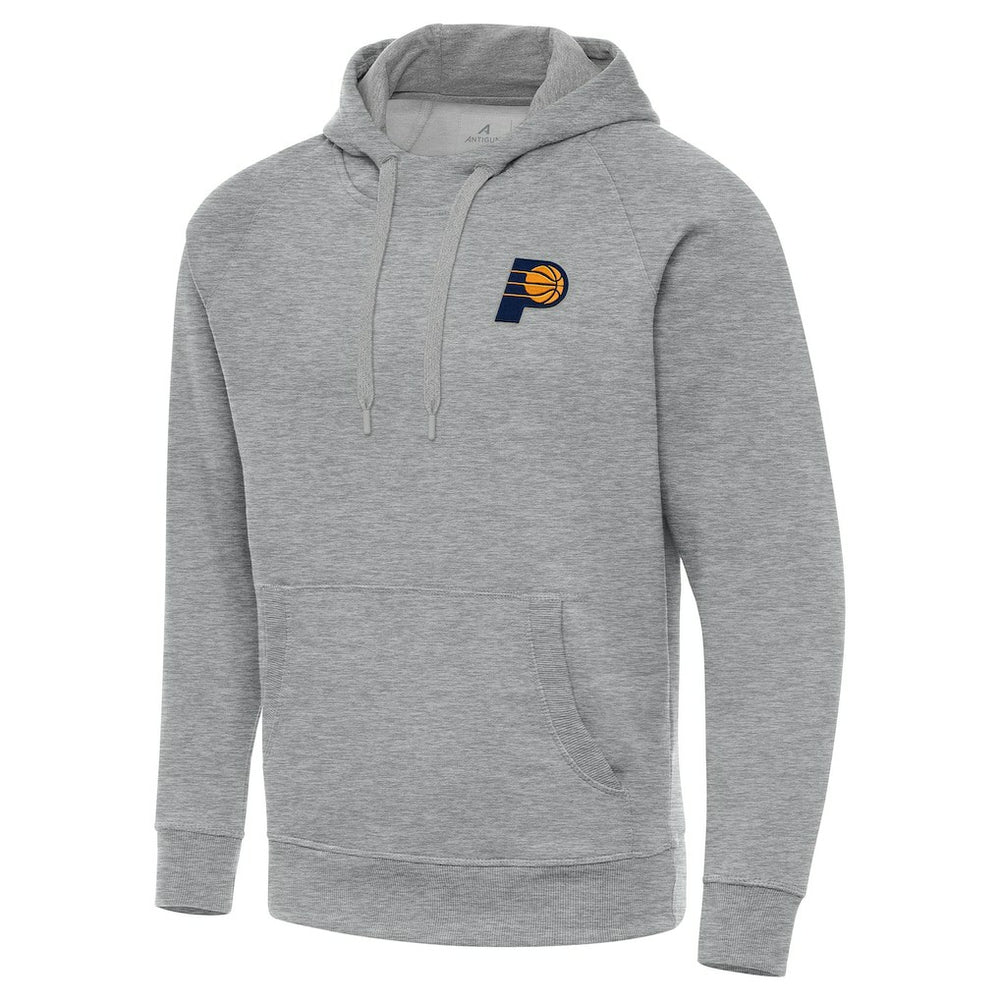 Indiana Pacers Antigua Big & Tall Victory Raglan Pullover Hoodie Heather Gray