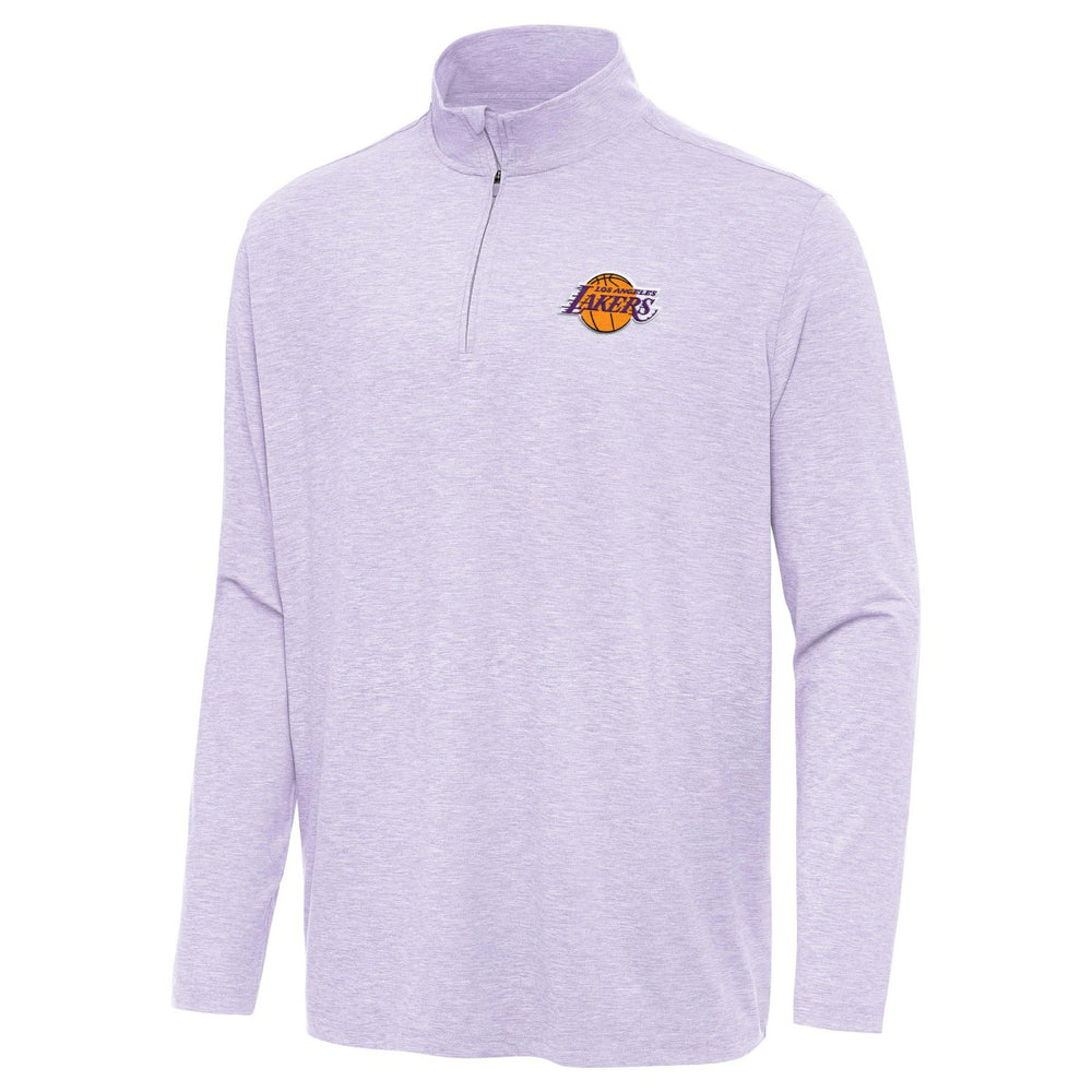Los Angeles Lakers Antigua Hunk Quarter-Zip Top Lavender