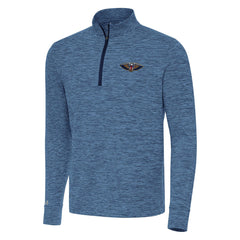 New Orleans Pelicans Antigua Cause Quarter-Zip Top Heather Navy