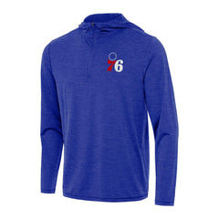 Philadelphia 76ers Antigua Tidy Quarter-Zip Hoodie Heather Royal