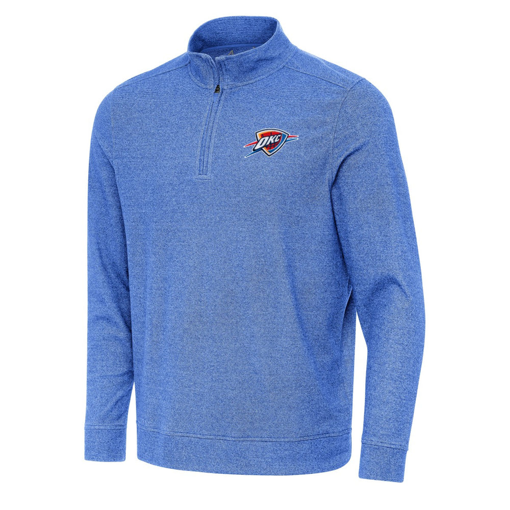 Oklahoma City Thunder Antigua Subtle Quarter-Zip Sweatshirt Heather Royal