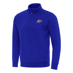 Oklahoma City Thunder Antigua Victory Quarter-Zip Mock Sweatshirt Royal