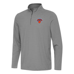 New York Knicks Antigua Twine Quarter-Zip Top Black