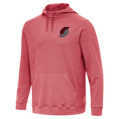 Portland Trail Blazers Antigua Cloud Pullover Hoodie Heather Red