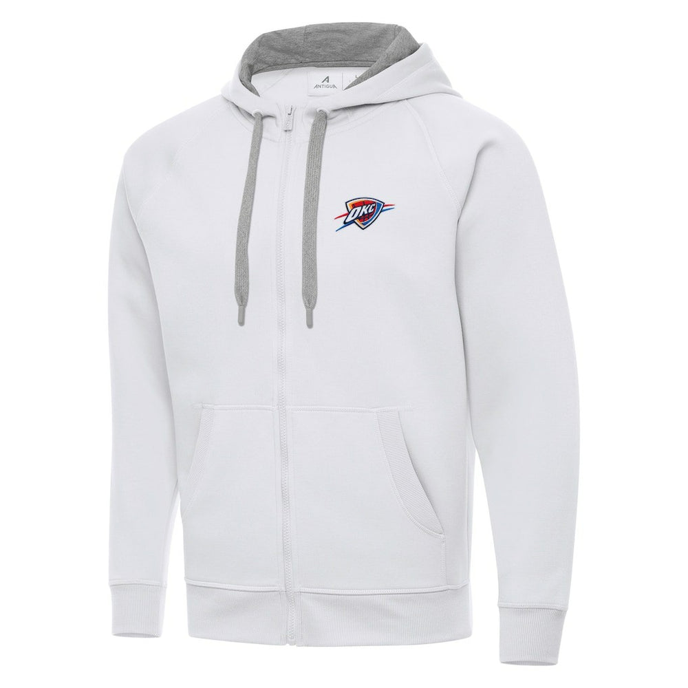 Oklahoma City Thunder Antigua Big & Tall Victory Full-Zip Hoodie Jacket White