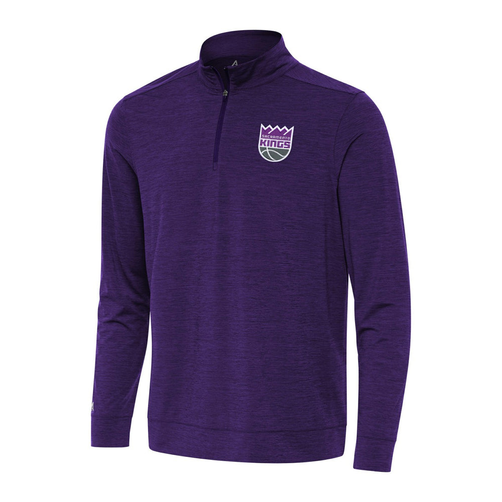 Sacramento Kings Antigua Bright Quarter-Zip Top Heather Purple
