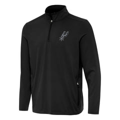 San Antonio Spurs Antigua Perilous Quarter-Zip Sweatshirt Black